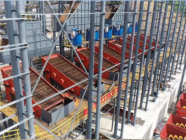 A production line with a capacity of 800 tons per hour for machine-made sand